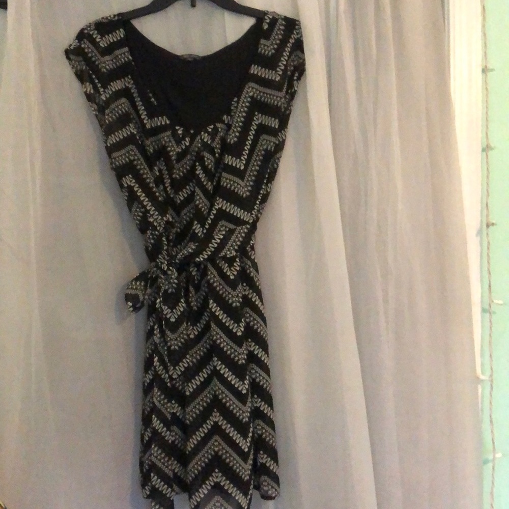 black and white dress